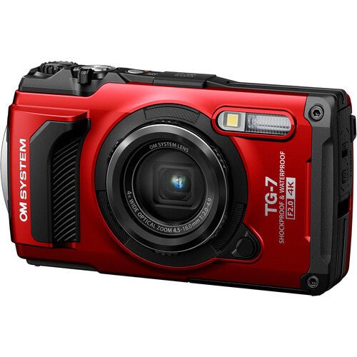 OM SYSTEM Tough TG-7 Digital Camera (Red) by Olympus at B&C Camera
