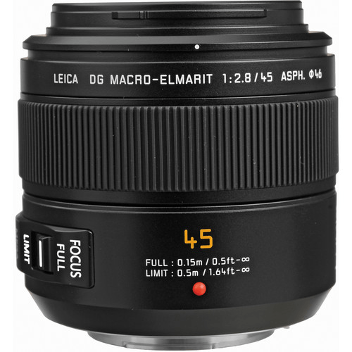 Shop Panasonic Leica DG Macro-Elmarit 45mm f/2.8 ASPH. MEGA O.I.S. Lens by Panasonic at B&C Camera