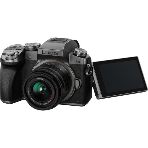 Shop Panasonic Lumix DMC-G7 Mirrorless Micro Four Thirds Digital Camera with 14-42mm Lens (Silver) by Panasonic at B&C Camera