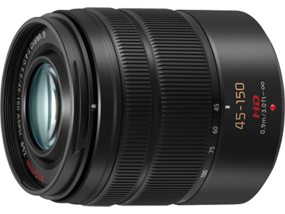 Shop Panasonic Lumix G Vario 45-150mm f/4-5.6 ASPH MEGA OIS Lens (Black) by Panasonic at B&C Camera