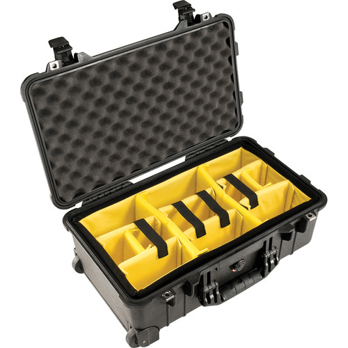Shop Pelican 1510 Carry On Case with Yellow and Black Divider Set (Black) by Pelican at B&C Camera