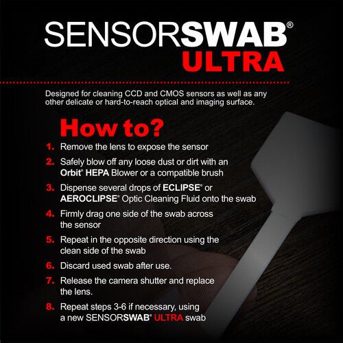 Photographic Solutions Sensor Cleaning Swab Kit (20mm Swab, Aeroclipse Solution) - B&C Camera