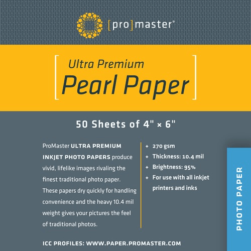 Shop Promaster Ultra Premium Pearl Paper - 4"x6" - 50 Sheets by Promaster at B&C Camera