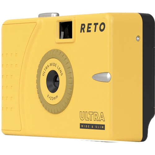 Shop Reto Project Ultra Wide/Slim Film Camera with 22mm Lens -without flash (Muddy Yellow) by Reto at B&C Camera
