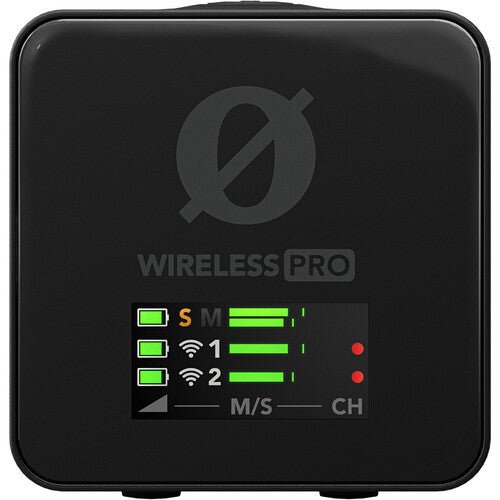 RODE Wireless PRO 2-Person Clip-On Wireless Microphone System/Recorder with  Lavaliers (2.4 GHz) Bundle with Goby Labs GLS-104 Microphone Sanitizer 