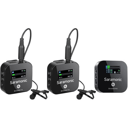 Shop Saramonic Blink 900 B2 2-Person Digital Camera-Mount Wireless Omni Lavalier Microphone System (2.4 GHz, Black) by Saramonic at B&C Camera