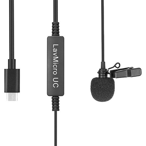 Shop Saramonic LavMicro-UC Omnidirectional Lavalier Mic for USB Type-C Devices with Signal Converter by Saramonic at B&C Camera