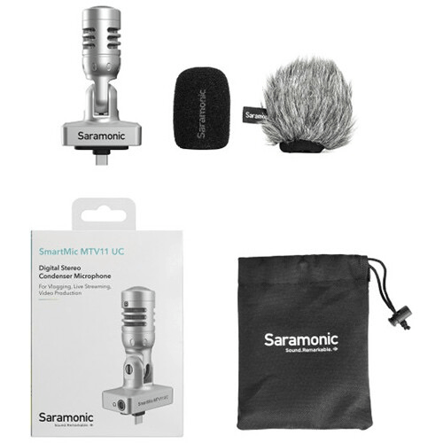 Shop Saramonic Smartmic UC Dig Stereo Condenser Mic.90Degree,Headphone Out,USB-C for Android Devices/Computers by Saramonic at B&C Camera