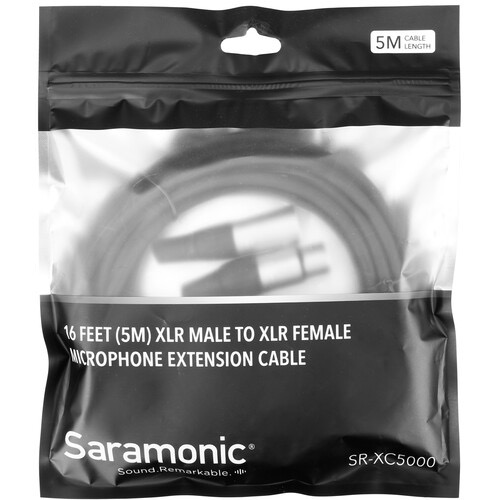 Shop Saramonic SR-XC5000 XLR Female to XLR Male Microphone Cable (16.4') by Saramonic at B&C Camera