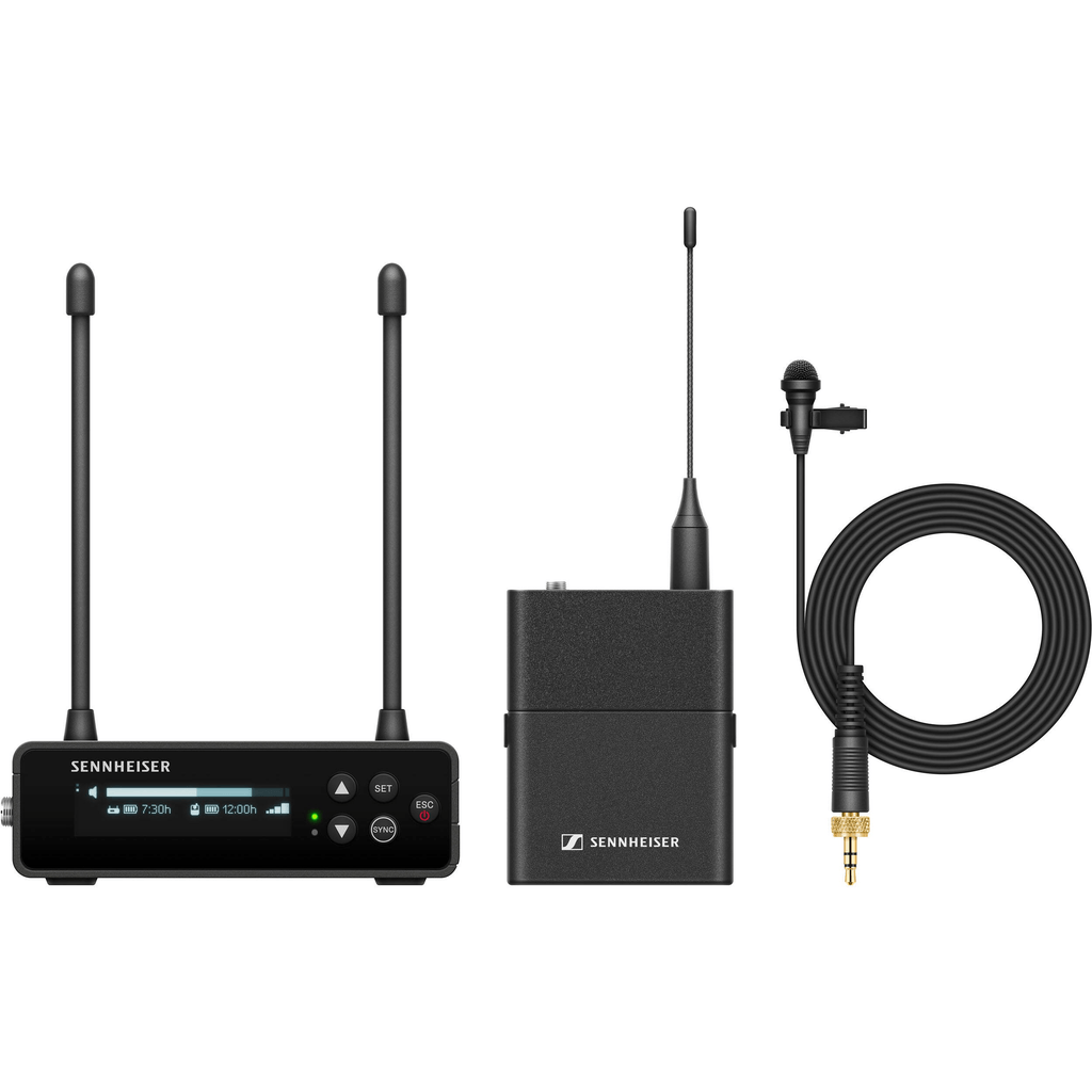 Sennheiser EW-DP ME 2 SET Camera-Mount Digital Wireless Omni Lavalier Mic System (R4-9: 552 to 607 MHz) - B&C Camera