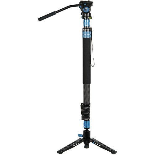 Sirui P-424FL 4-Section Carbon Fiber Monopod with VA5 Compact Video Head - B&C Camera