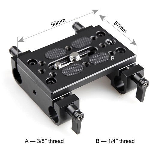 SmallRig Mounting Plate with 15mm Rod Clamps - B&C Camera