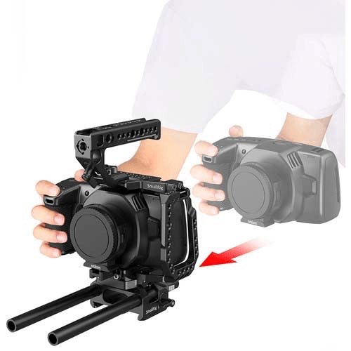 Shop SmallRig QR Half Cage for Blackmagic Design Pocket Cinema Camera 4K & 6K by SmallRig at B&C Camera