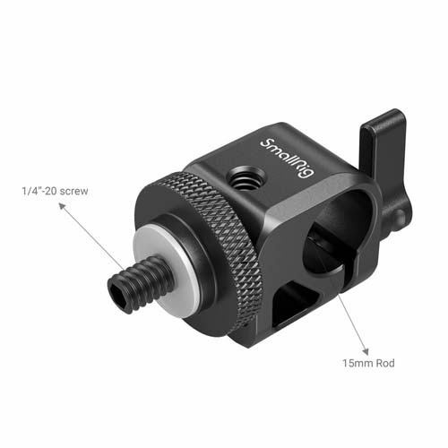 SmallRig 15mm Railblock Rod Clamp W/ 1/4"-20 Thread Fr DSLR Camera