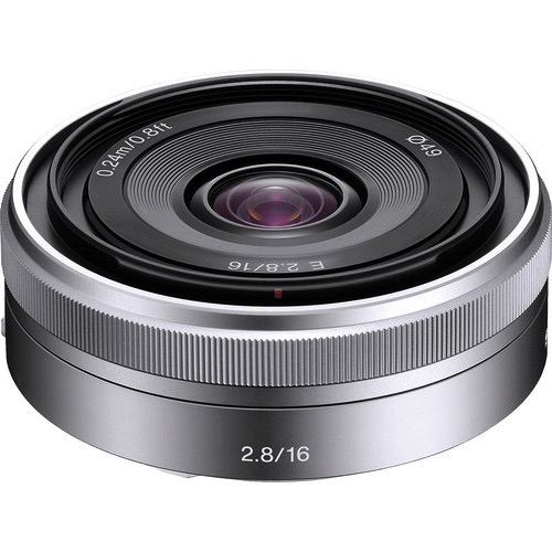 Shop Sony 16mm f/2.8 Wide-Angle Alpha E-Mount Lens (Silver) by Sony at B&C Camera