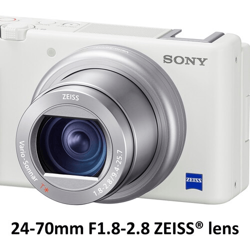 Sony ZV-1 Digital Camera (White) by Sony at B&C Camera Sony ZV-1 Digital Camera (White) by Sony at B&C Camera