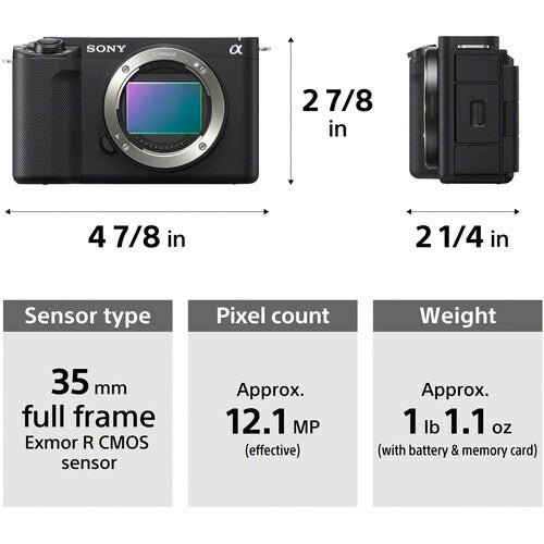 Sony ZV-E1 Mirrorless Camera with 28-60mm Lens (White) - B&C Camera