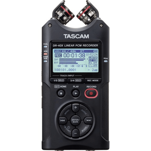 Shop Tascam DR-40X 4-Channel / 4-Track Portable Audio Recorder and USB Interface with Adjustable Mic by Tascam at B&C Camera