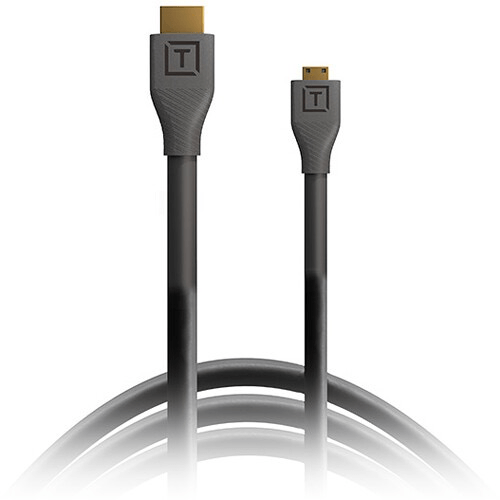 Tether Tools TetherPro Micro-HDMI to HDMI Cable with Ethernet (Black, 15') - B&C Camera