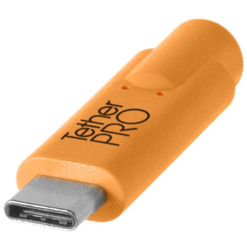Shop Tether Tools TetherPro USB Type-C Male to USB Type-C Male Cable (15', Orange) by Tether Tools at B&C Camera